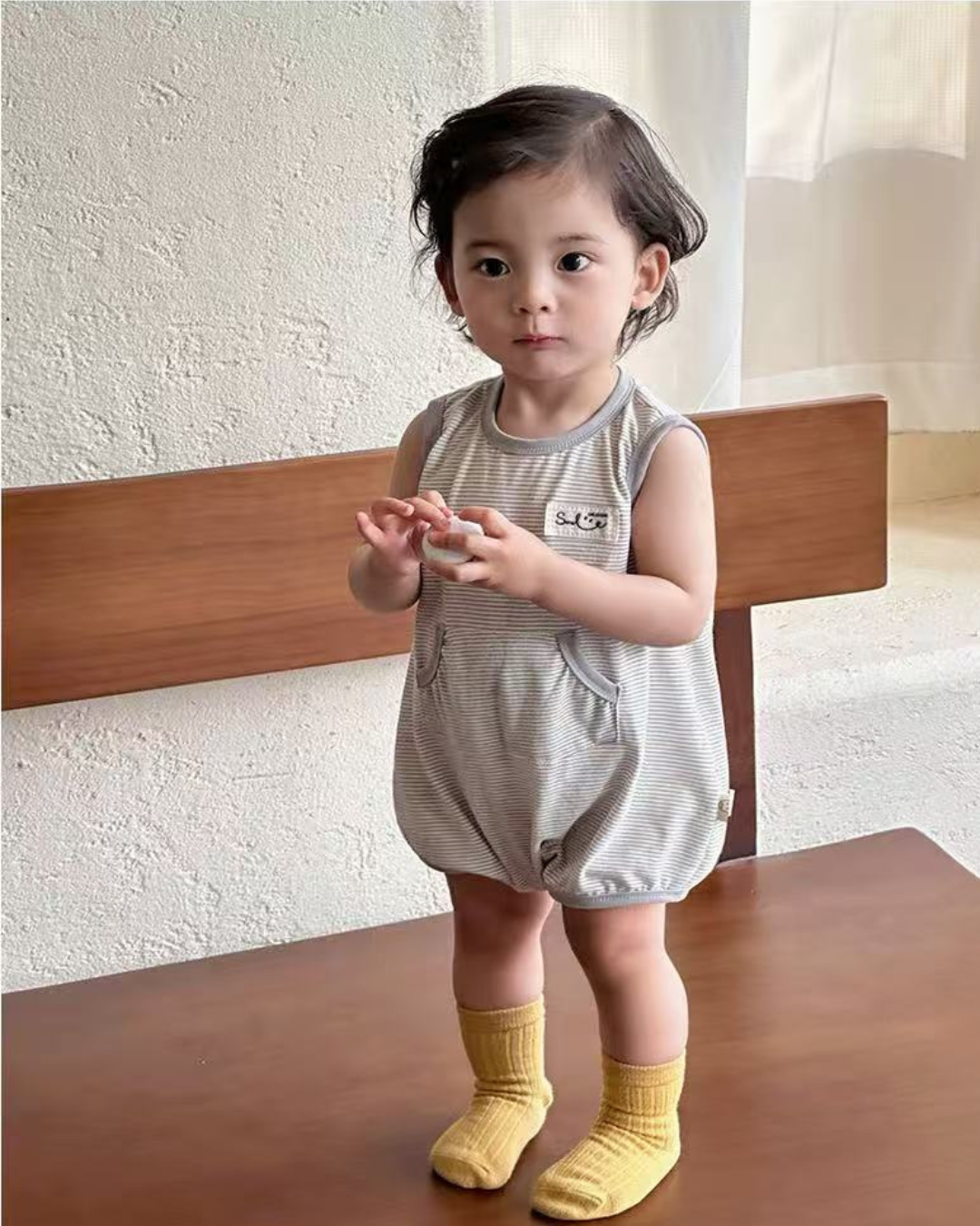 Stripy Sleeveless Romper
