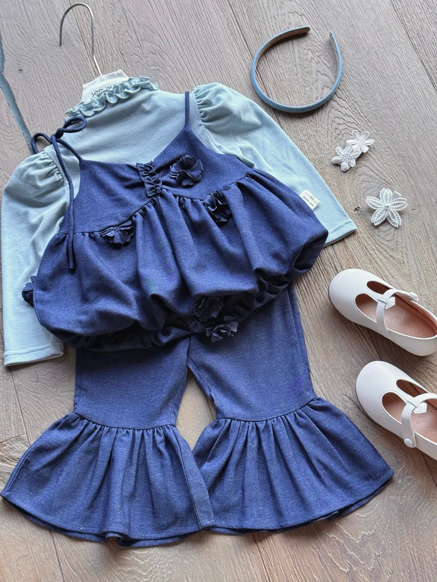 Blue Daisy Two-Piece Set