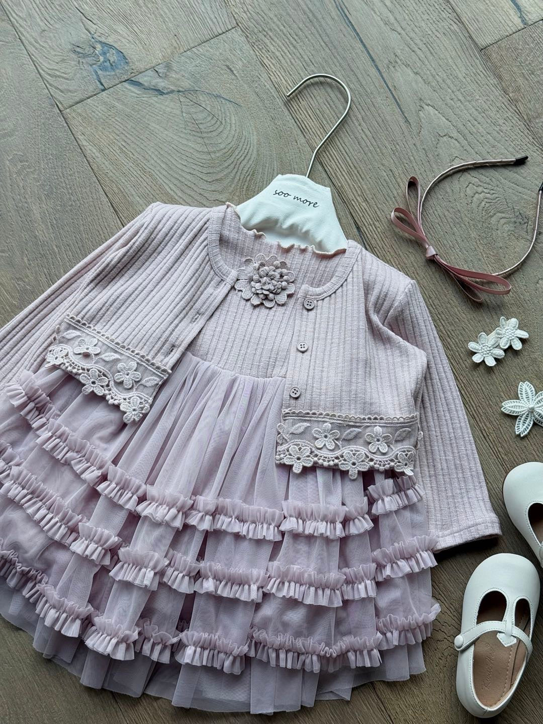 Rosy Lace Two-Piece Set