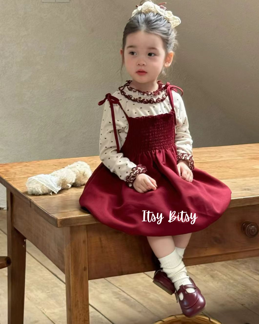 Love & Mistletoe Smocked Dress Set