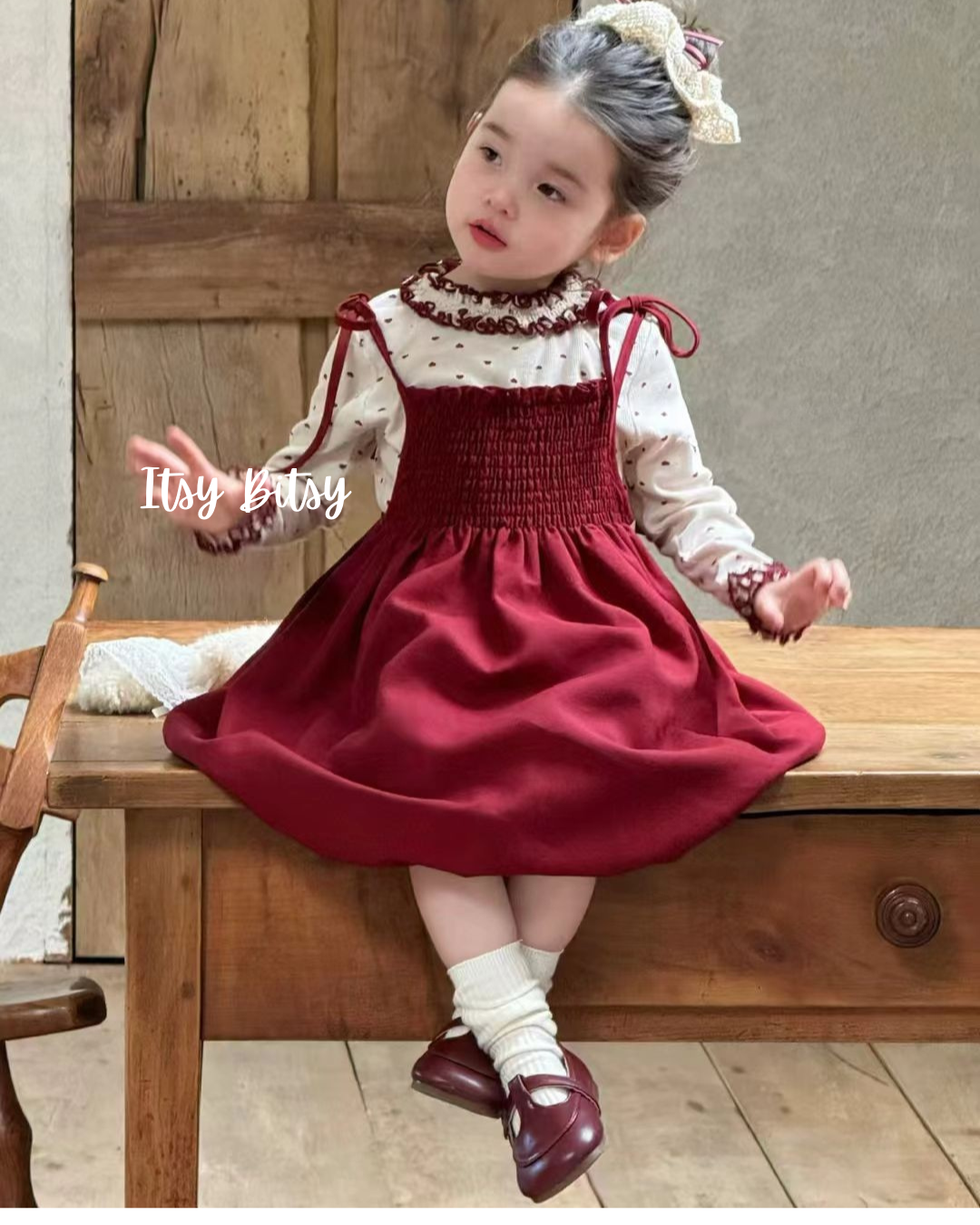 Love & Mistletoe Smocked Dress Set