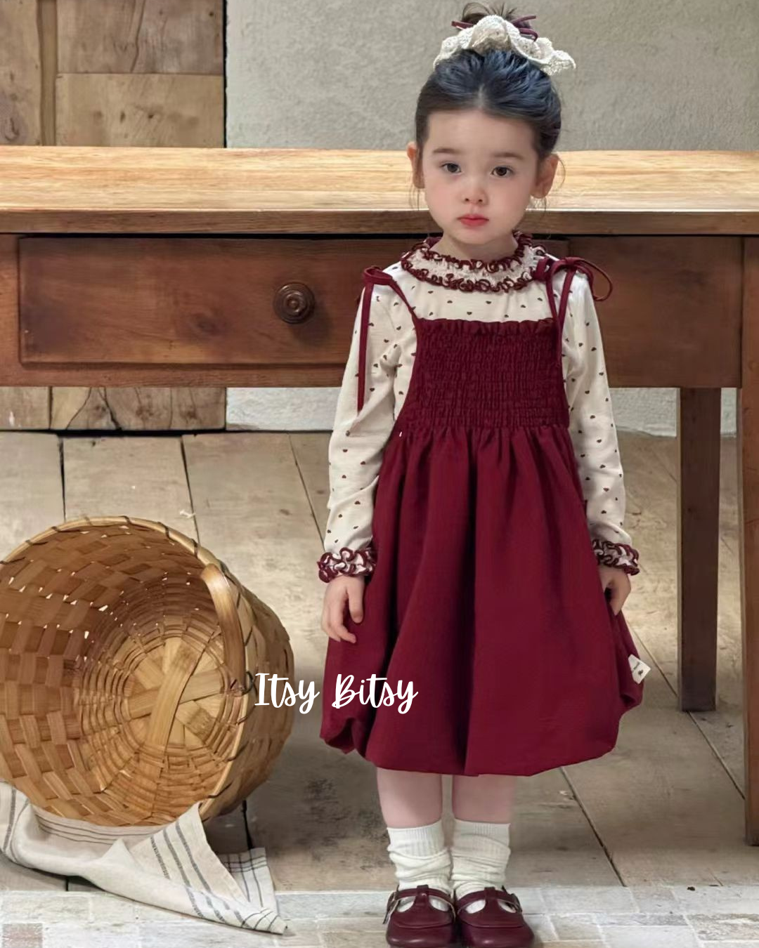 Love & Mistletoe Smocked Dress Set