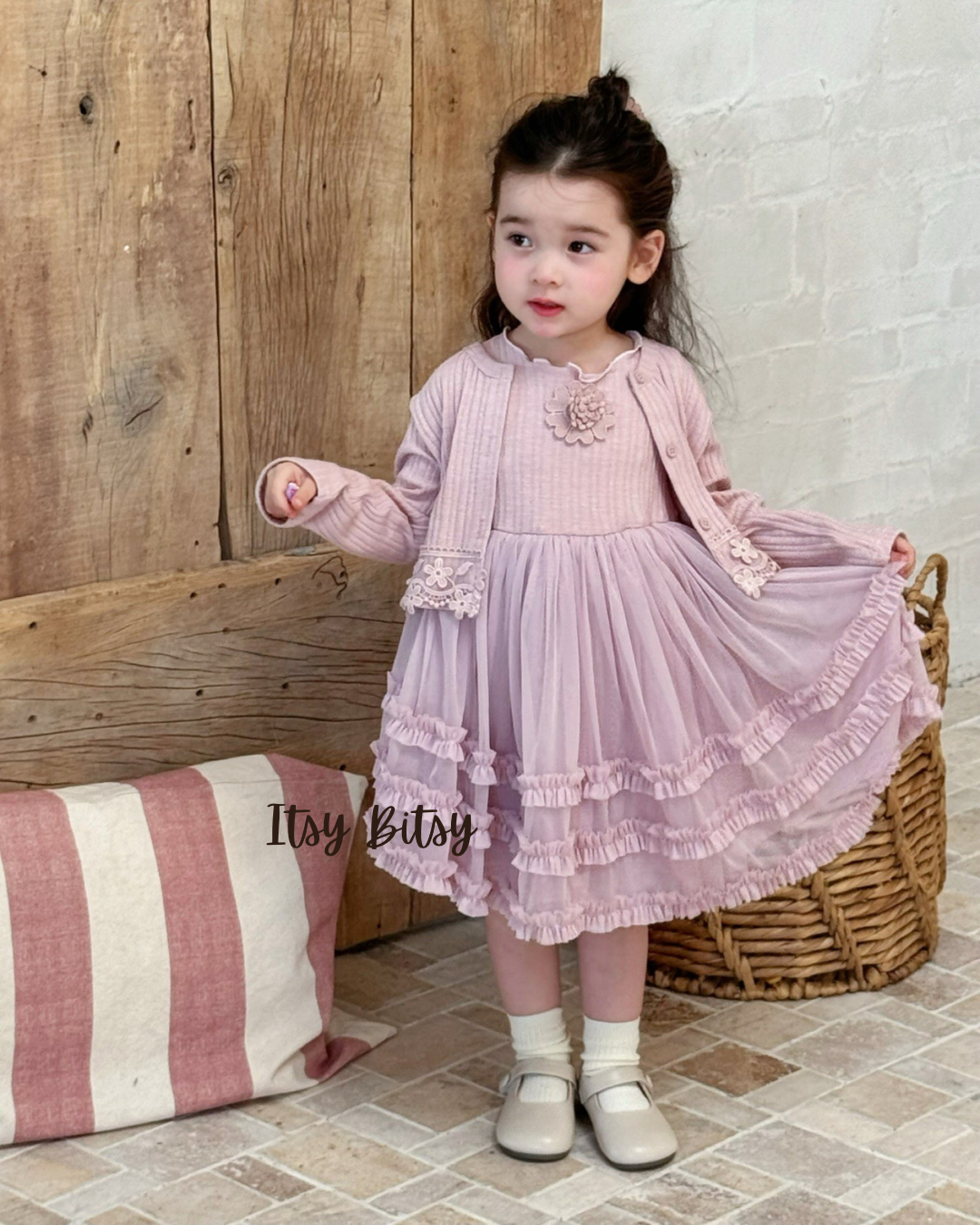 Rosy Lace Two-Piece Set