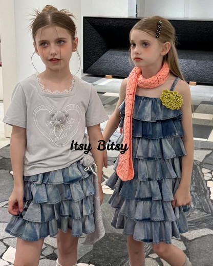 Tied Dye Ruffle Skirt