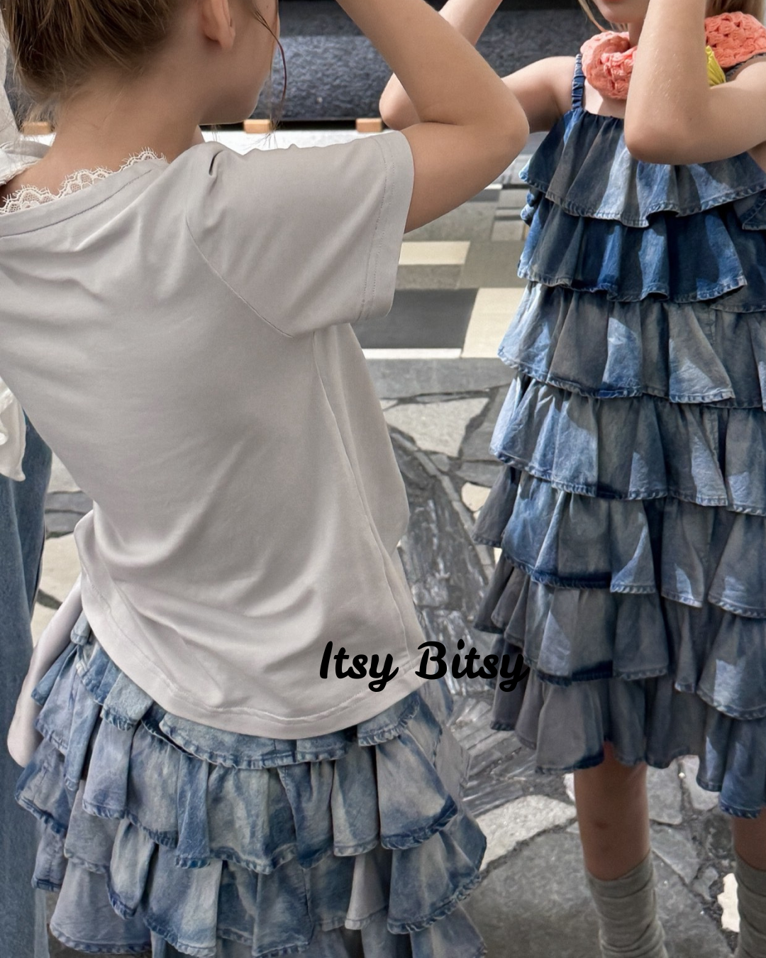 Tied Dye Ruffle Skirt