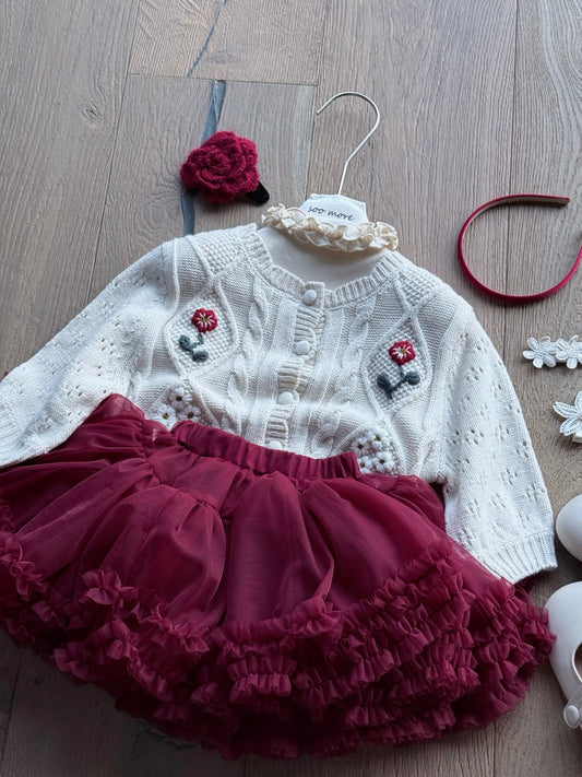 Twinkle Tulle Skirt - Ruby Red