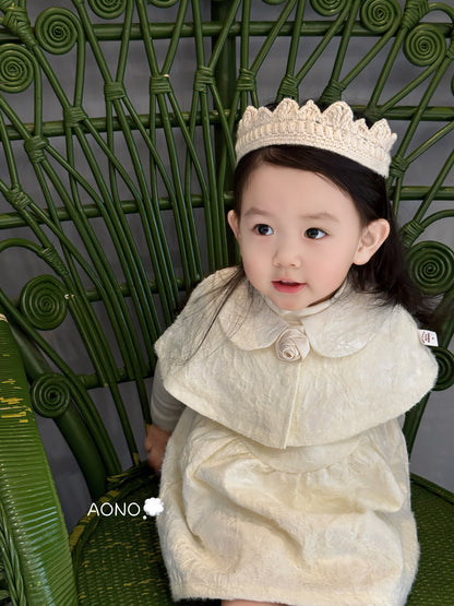 White Whisper Dress with Cape