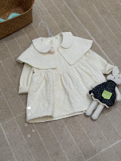 White Whisper Dress with Cape