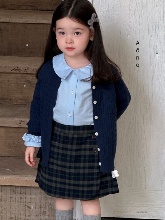 Harper Plaid Button Skort