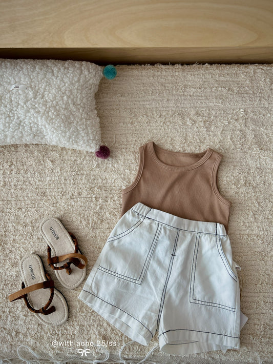 Classic Cotton Sleeveless Tank Top (Cocoa Brown)