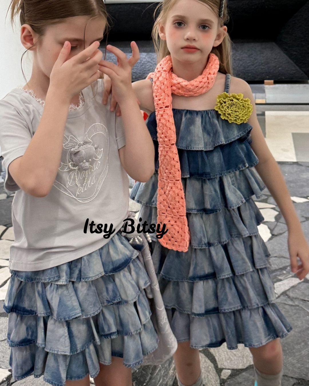 Tied Dye Ruffle Skirt