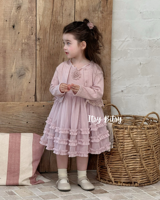 Rosy Lace Two-Piece Set