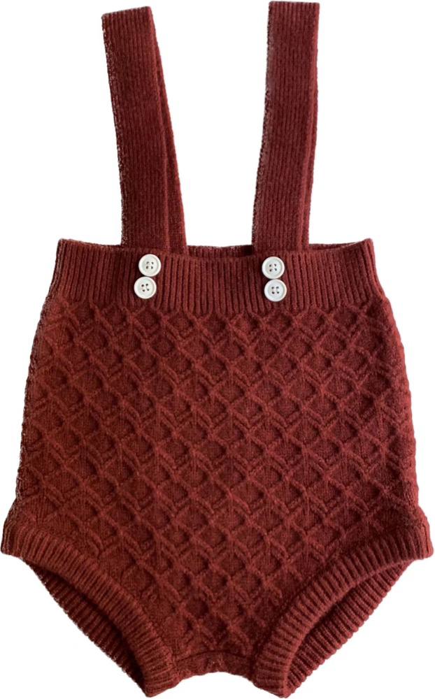 Knit Dungaree in Red