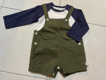 Double Pocket Dungaree in Sage