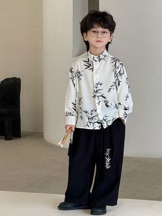 Minimalist Bamboo Print Shirt