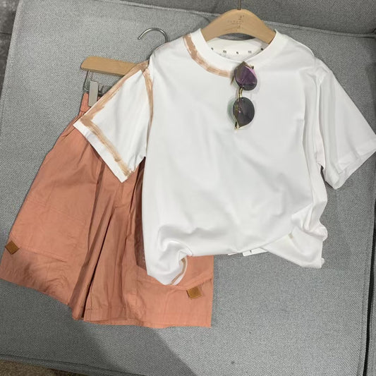 Painted Edge Tee & Cargo Shorts Set