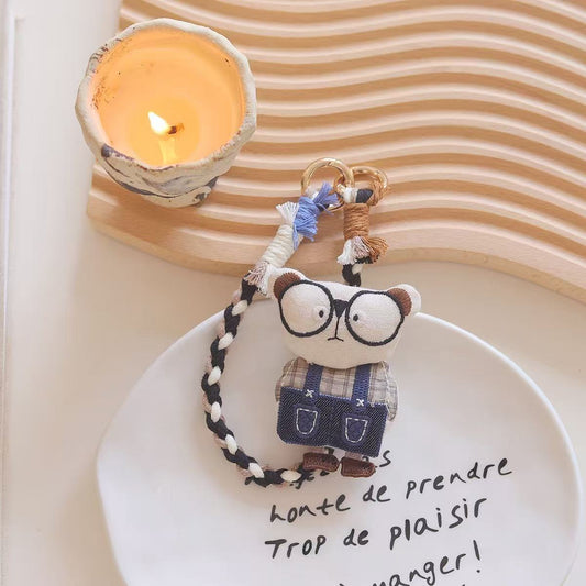 Macrame Wrislet with Cute Plushie