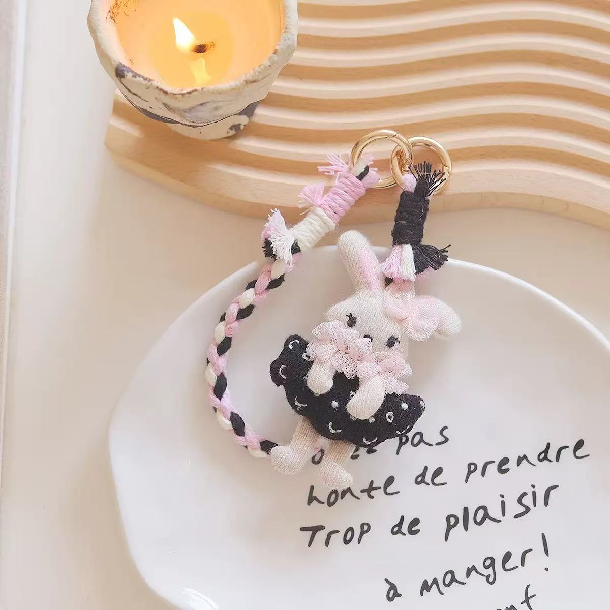 Macrame Wrislet with Cute Plushie