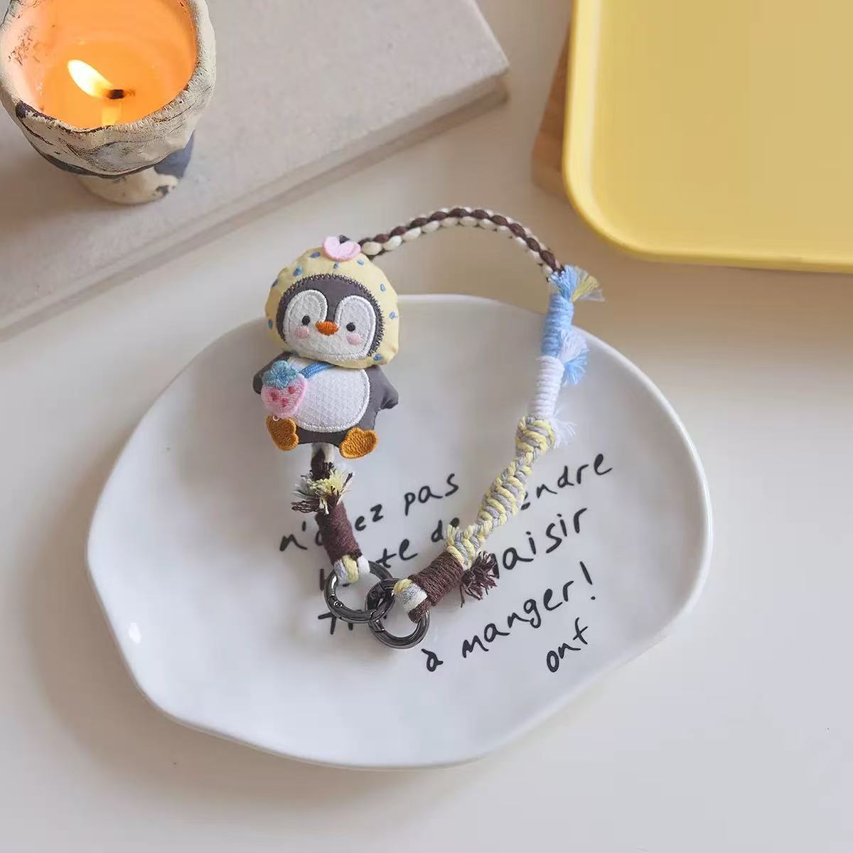 Macrame Wrislet with Cute Plushie