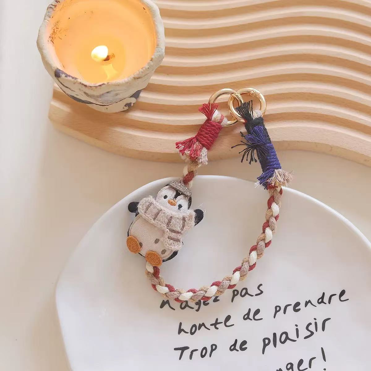 Macrame Wrislet with Cute Plushie