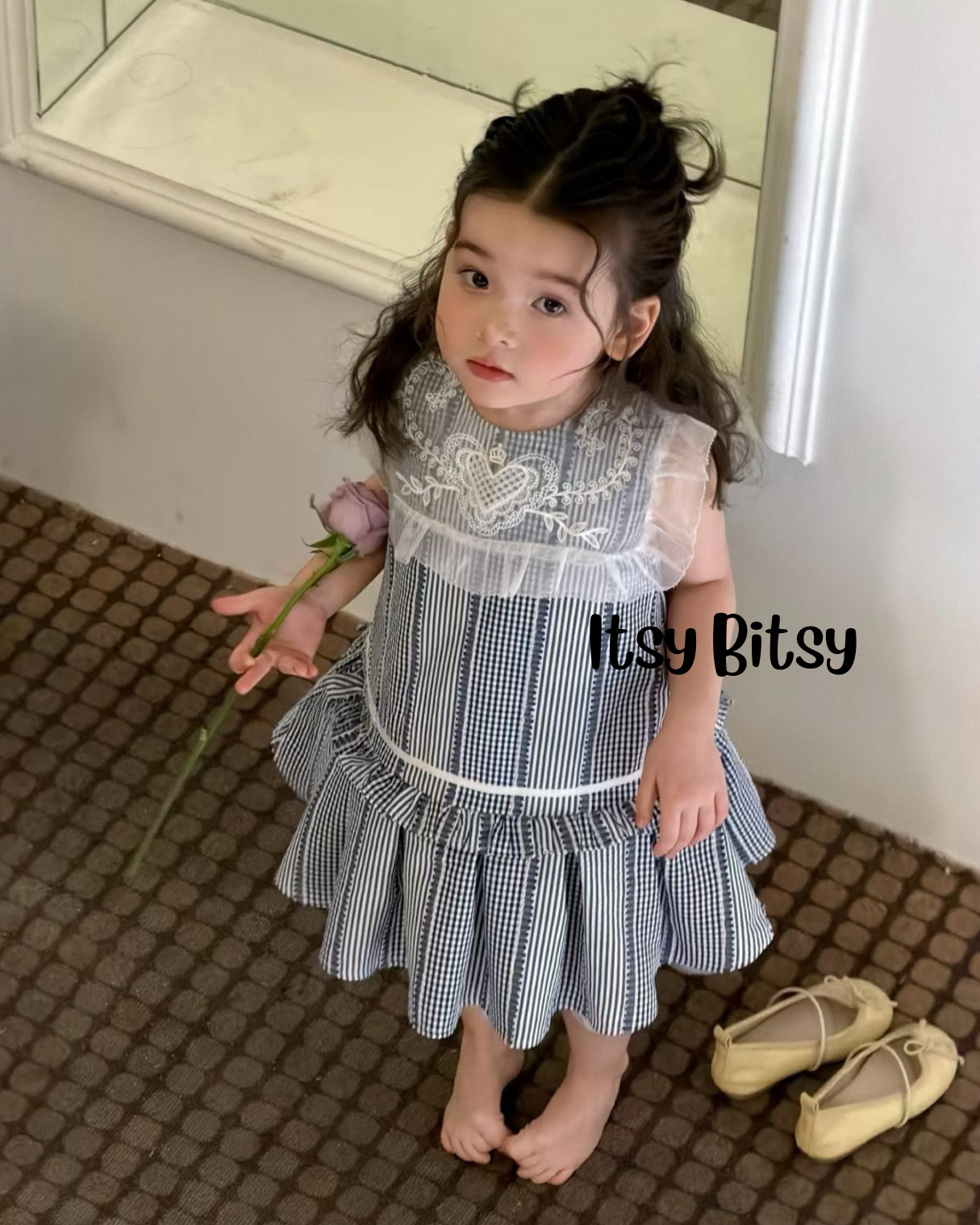 Parisian Heart Ruffle Dress